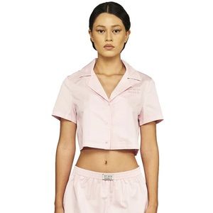 NWT My Mum Made It Sparkle Logo Crop Tee - Pink